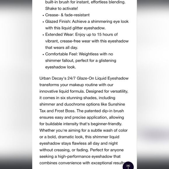 Urban Decay 24/7 Glaze-On Shadow Glazed Liquid Eyeshadow - Picture 12 of 12